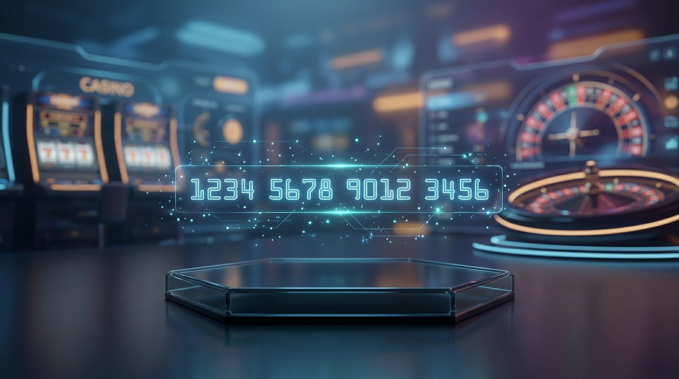 Futuristická vizualizace Paysafecard transakce v online kasinu
