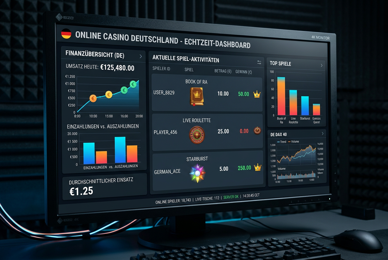 Technický audit rozhraní německého online kasina se statistickými grafy