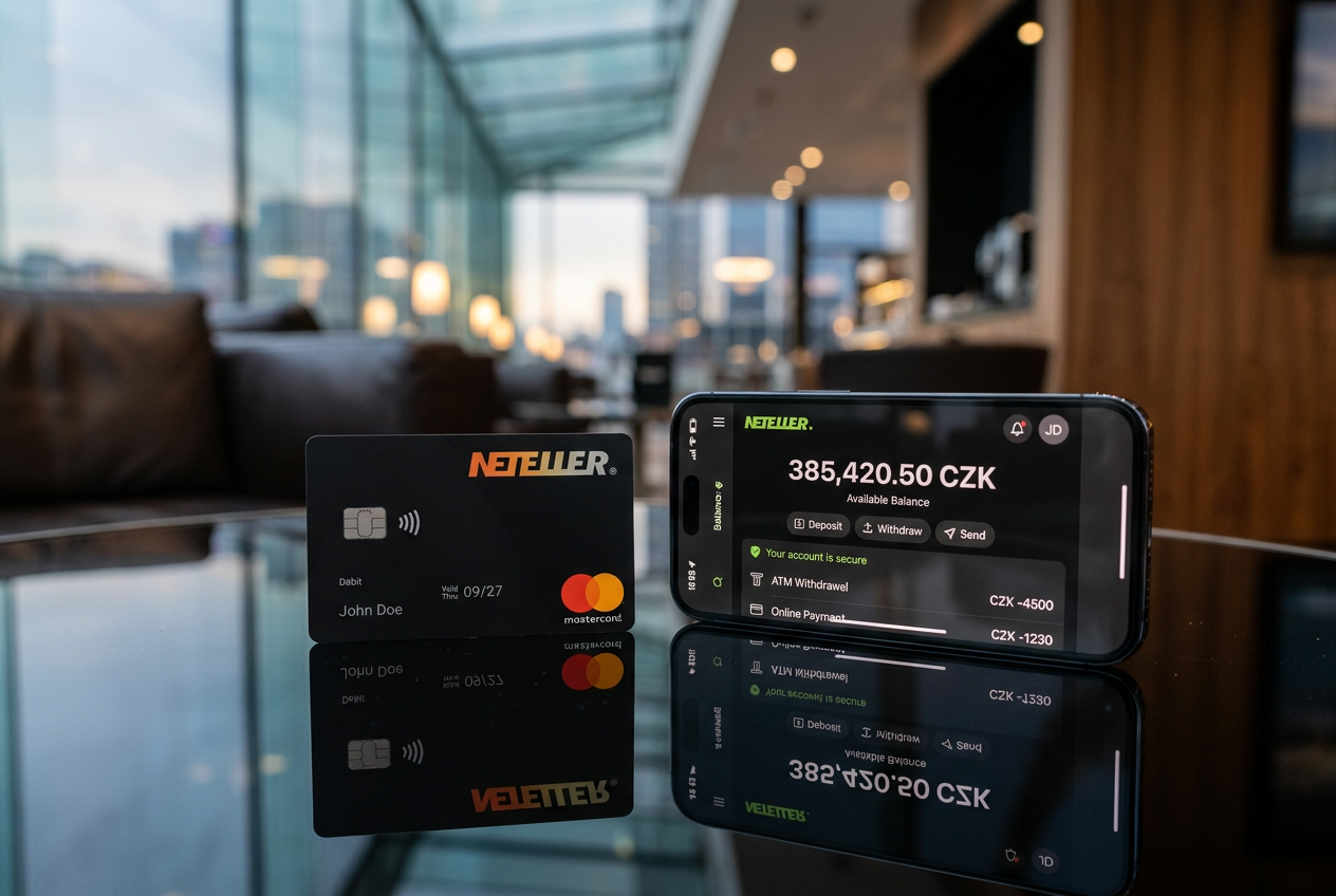 Net+ Mastercard a mobilní aplikace Neteller s CZK zůstatkem